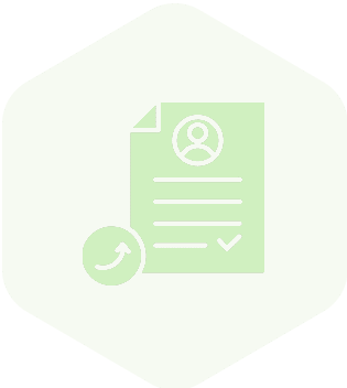 Illustration of a resume with a phone icon symbolizing job application or contact.