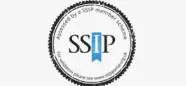 SSIP circular seal with blue-gray emblem